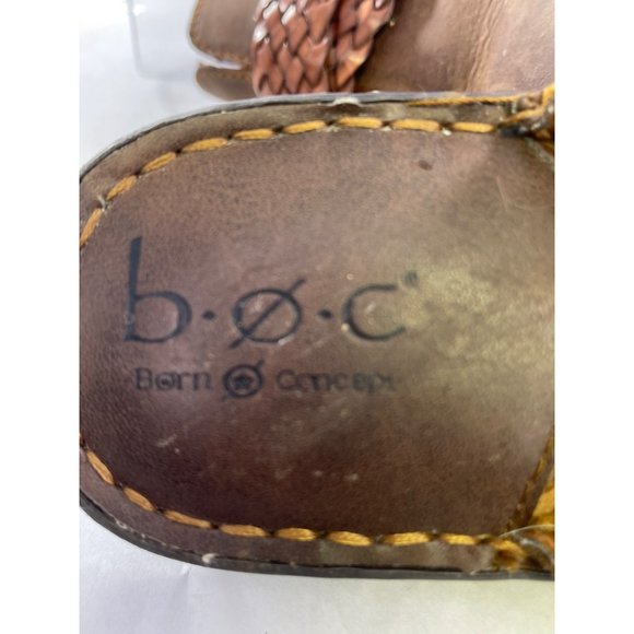 b.o.c born concept leather women's brown clogs mules size 10 pre-owned - Picture 12 of 15